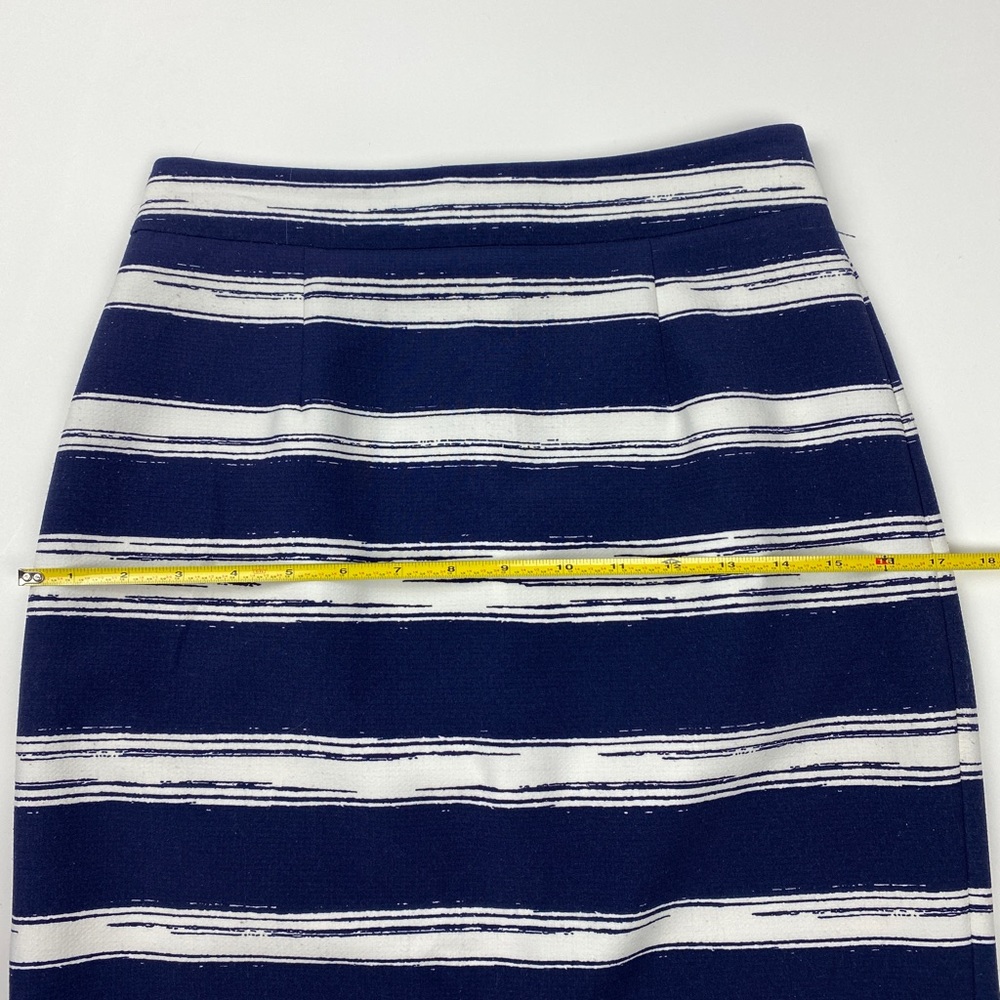 Zara Basic Collection Navy Blue White Striped Pen… - image 8